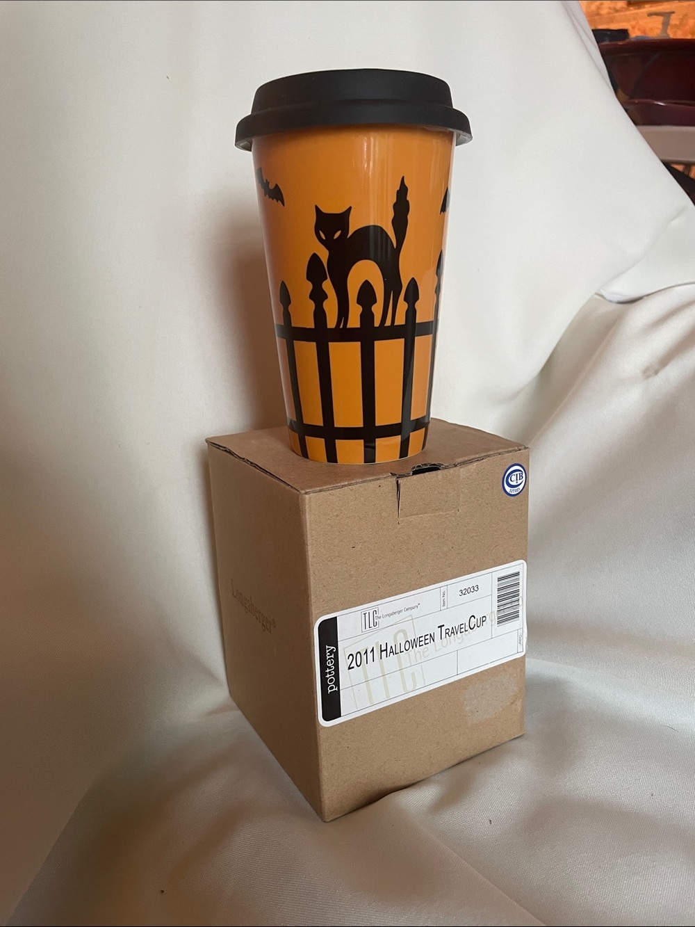 Longaberger halloween Travel Cup